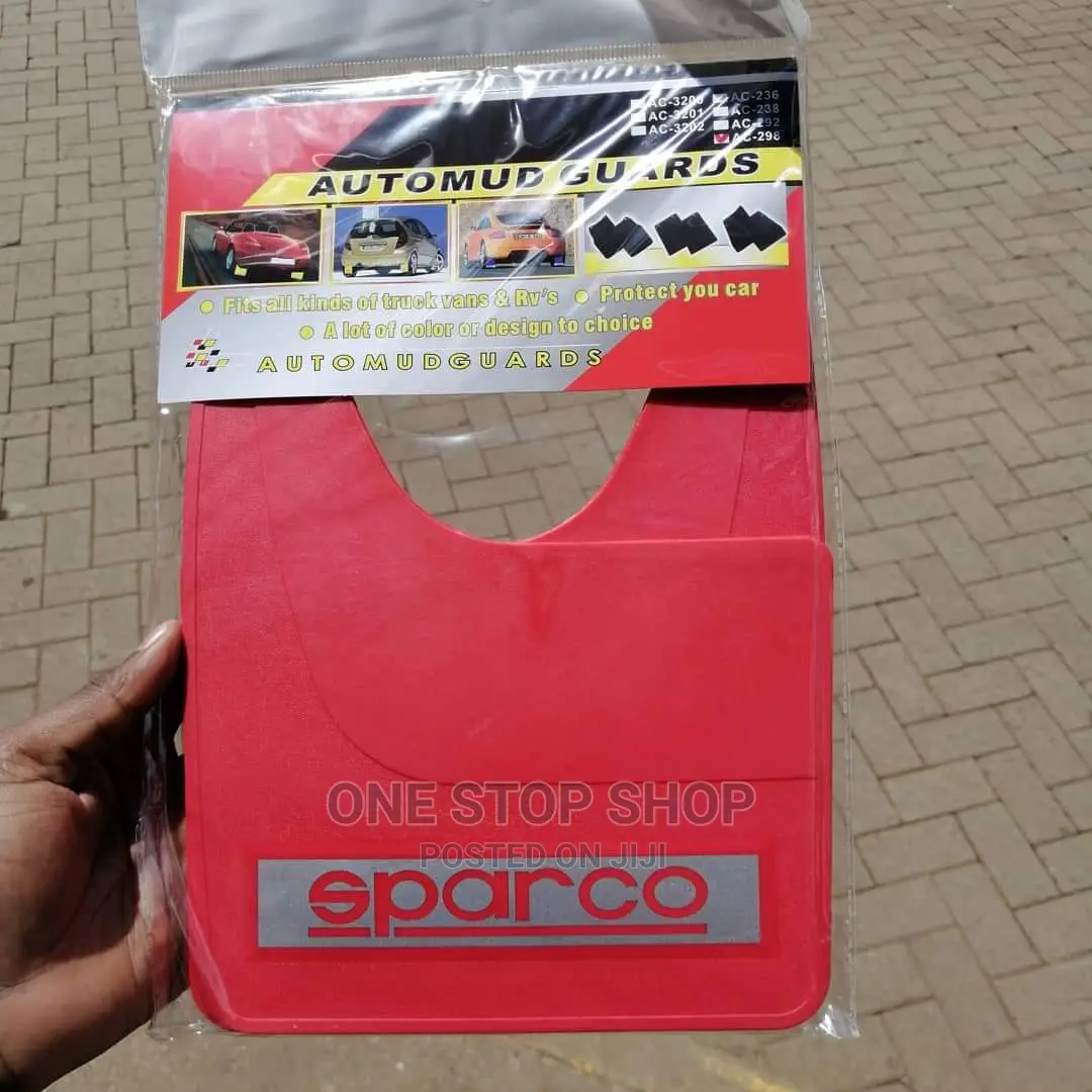 Universal Fit Red Sparco Mudflaps 2pcs