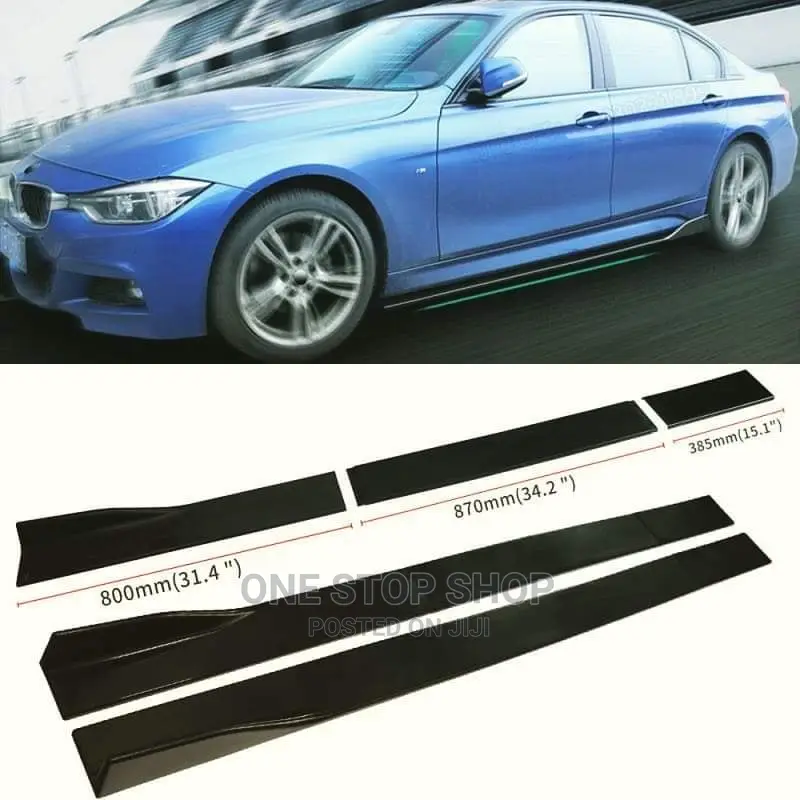 Adjustable Length Universal Gloss Black Sideskirts