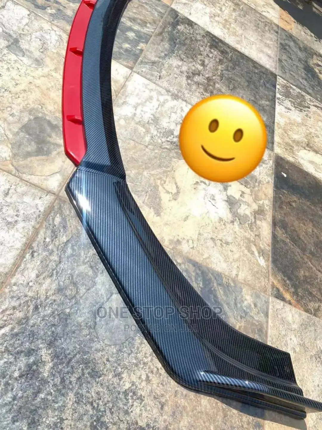 4pc Carbon Black Front Bumper Lip
