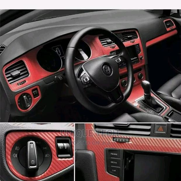 Car Interior Vinyl Sticker - Red, Grey, Blue, Black - main view
