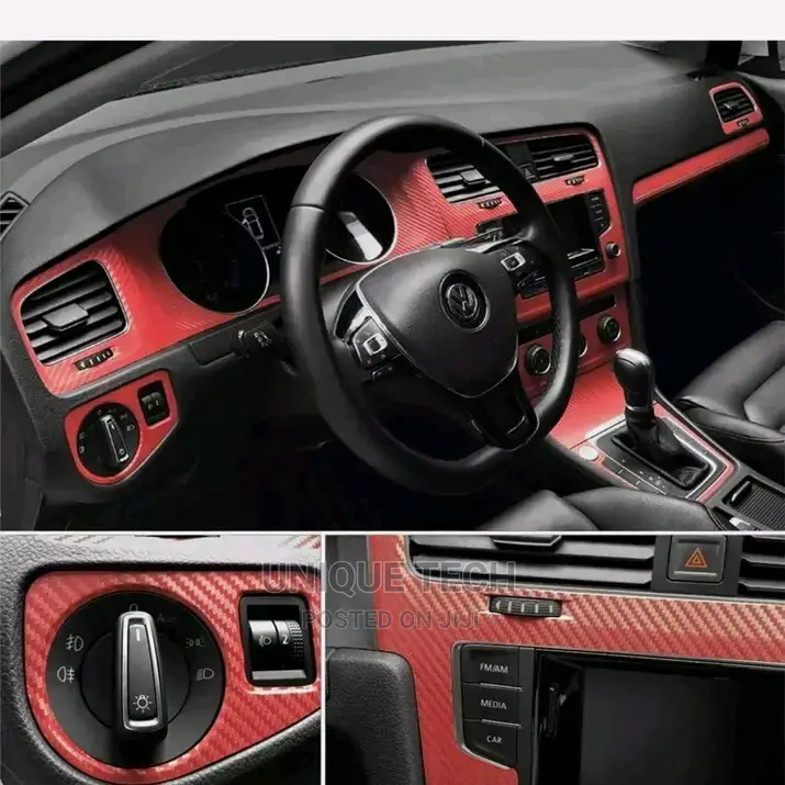 Car Interior Vinyl Sticker - Red, Grey, Blue, Black