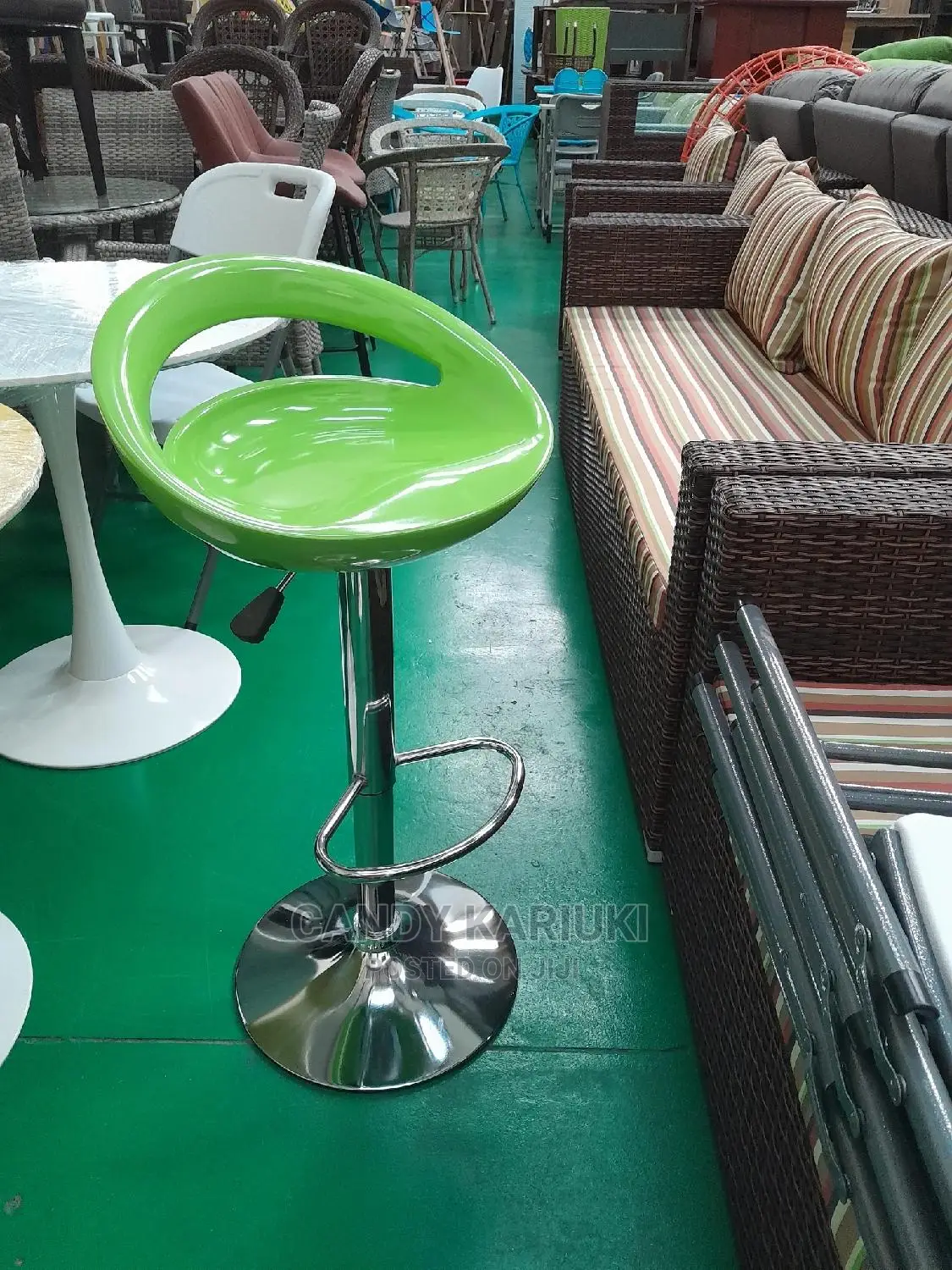 Green Studio Stool