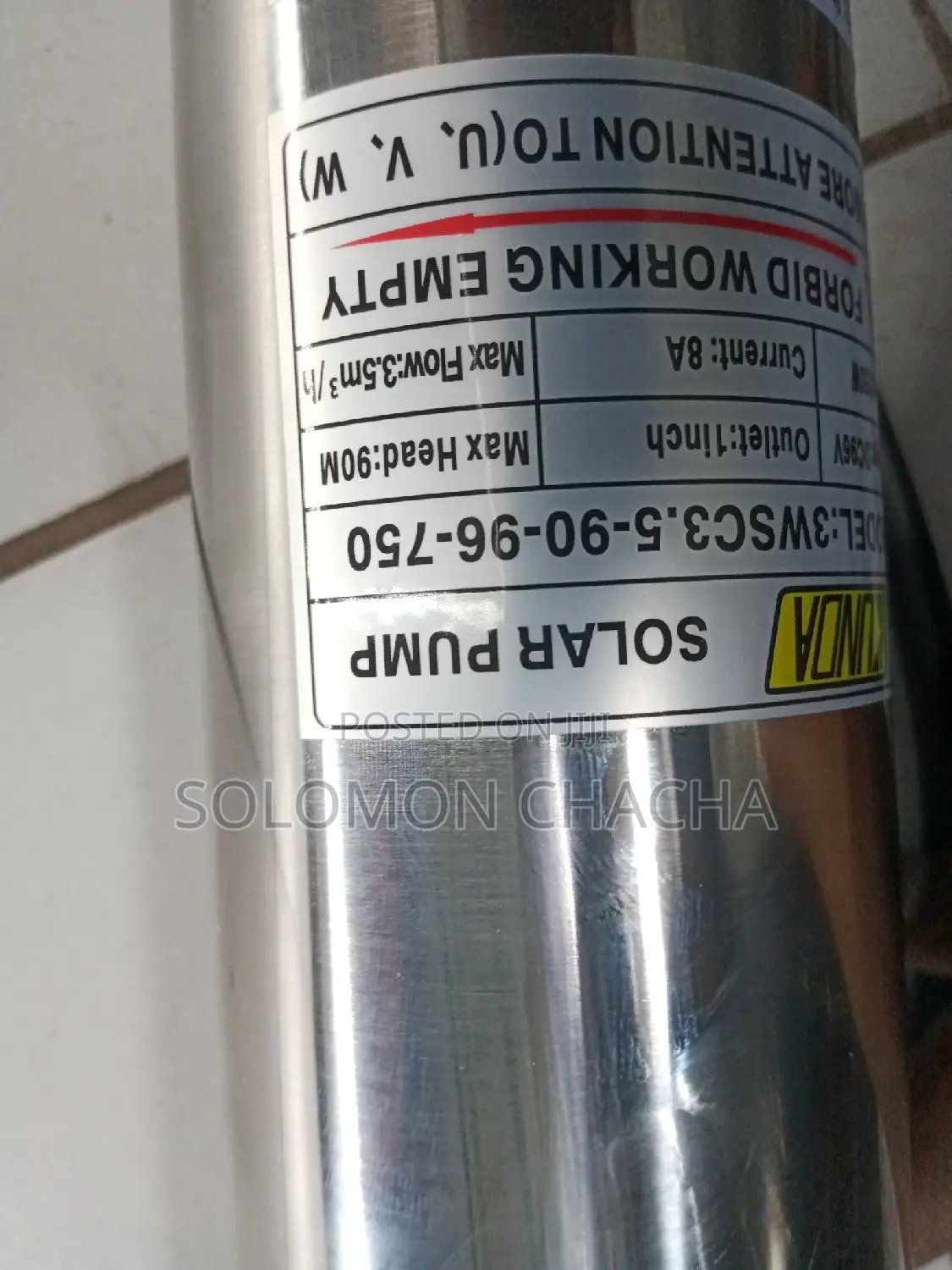Kunda 90m Head Solar Pump 750w Outlet 1inch