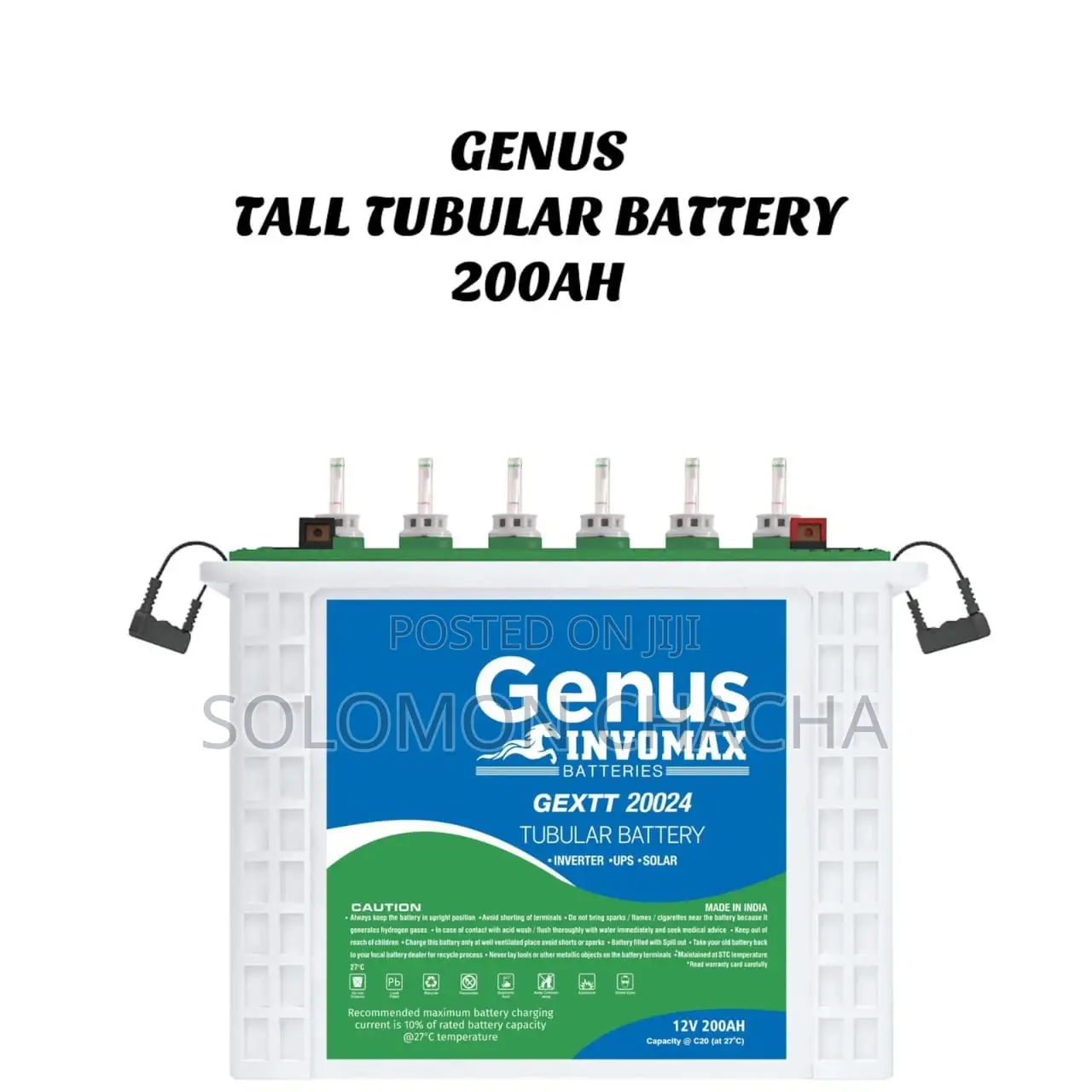 Genus 200ah 12v Tall Tubular Battery