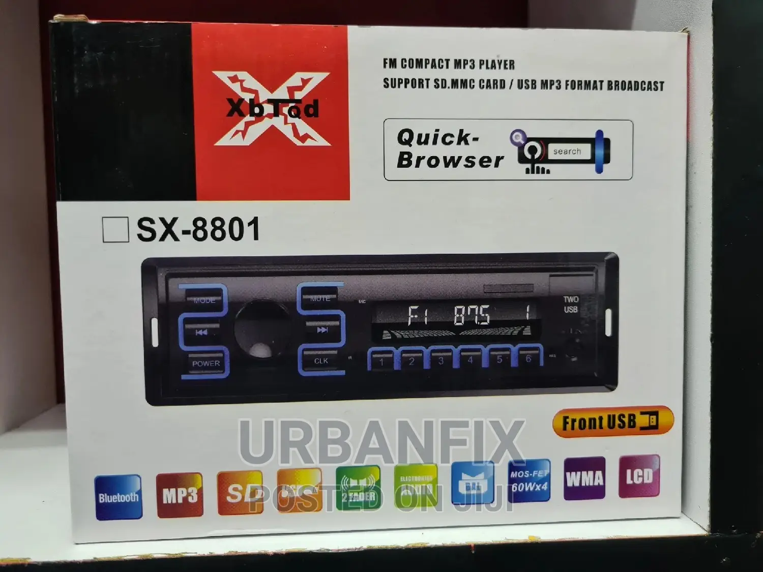 Single Din Car Bluetooth Radio With Fm, Usb, Aux