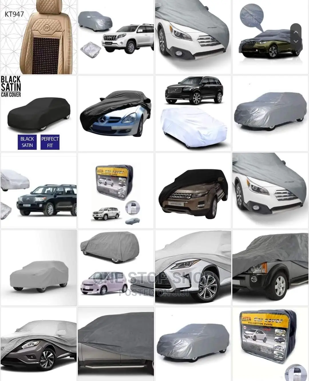 Different Car Models Fitted With Different Car Cover Sizes