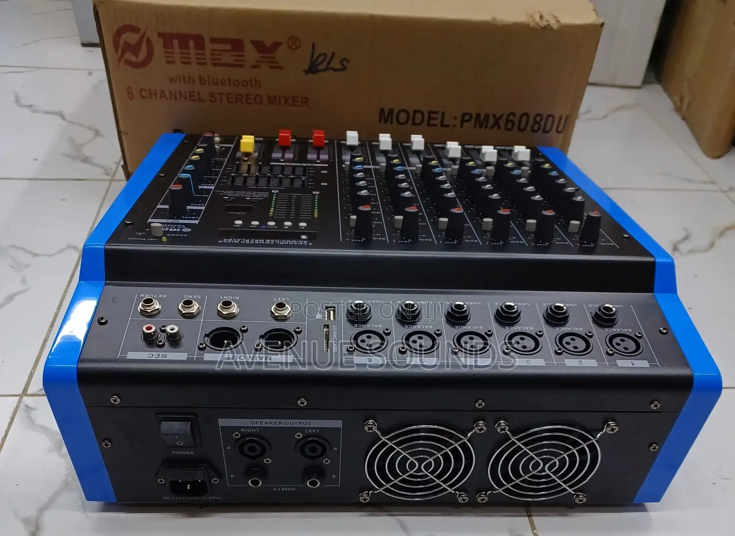Max Professional Bluetooth Powered Mixer 6 Channel