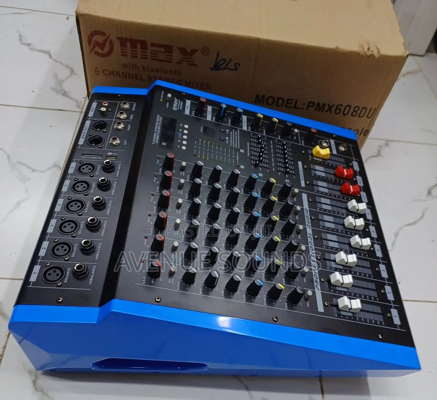 Max Professional Bluetooth Powered Mixer 6 Channel