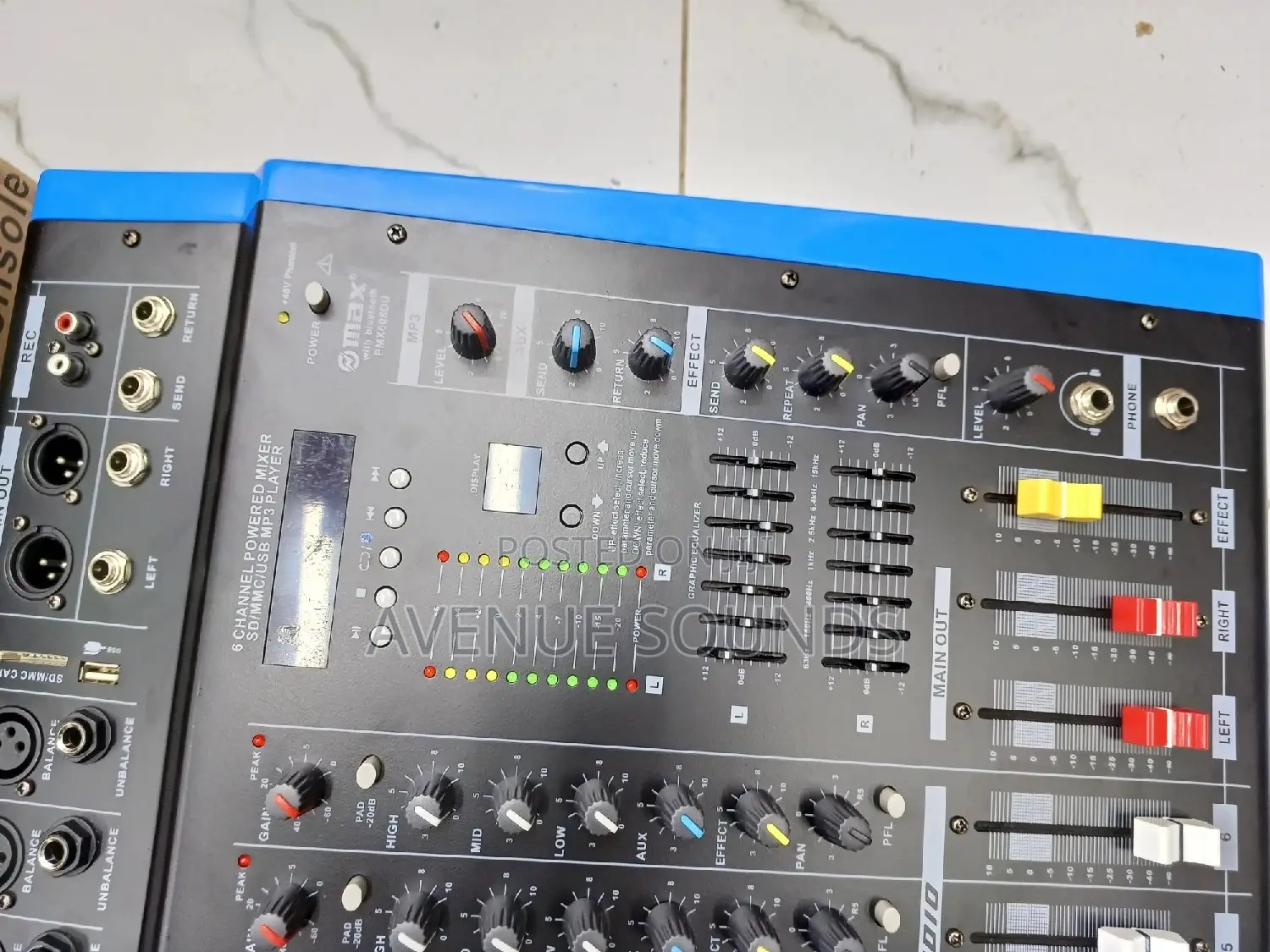 Max Professional Bluetooth Powered Mixer 6 Channel