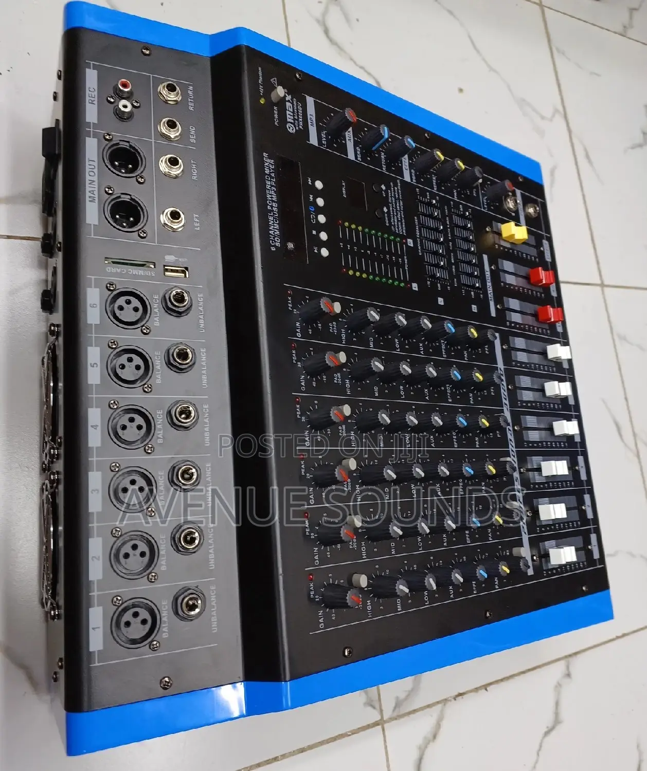 Max 6 Channels Powered Mixer