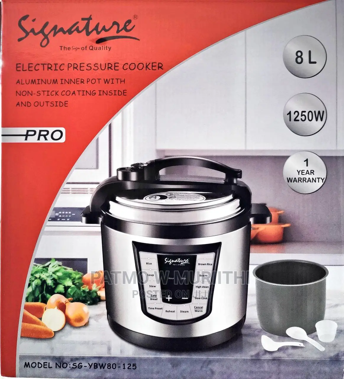 Signature Electric Pressure Cooker 6L