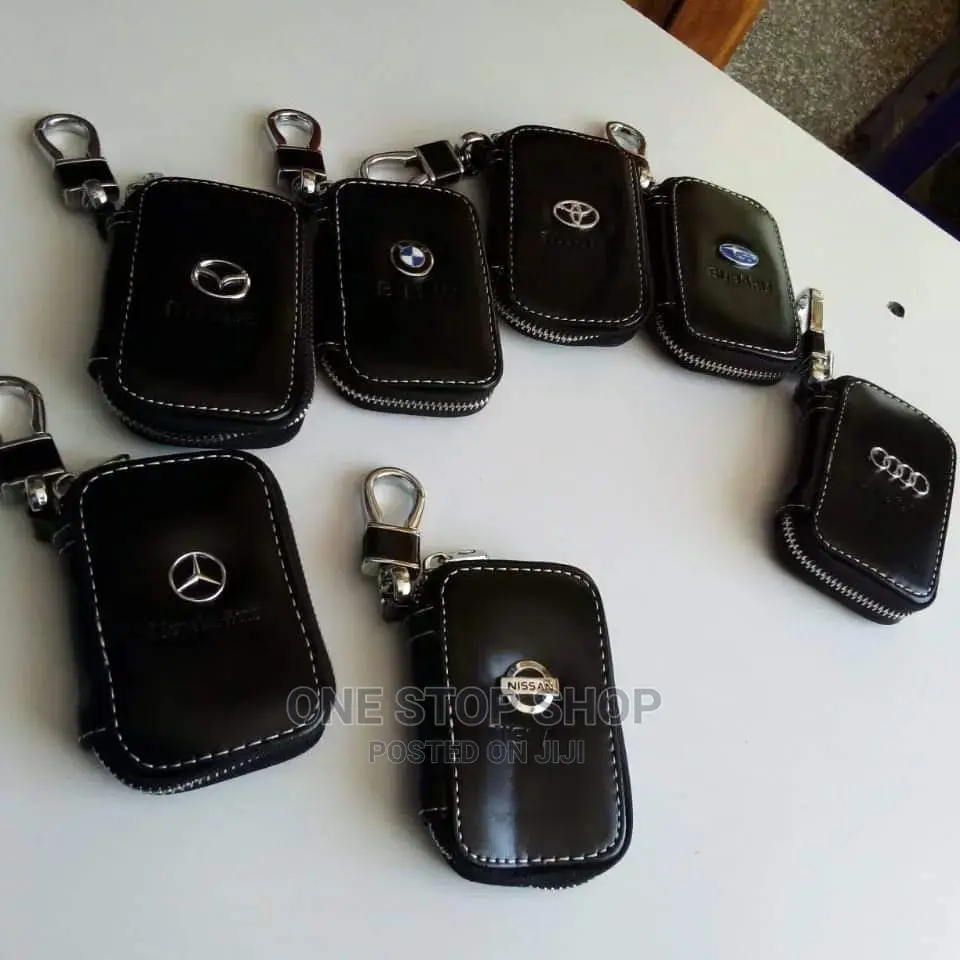 Different Car Models Branded Leather Keyless Pocket Pouch