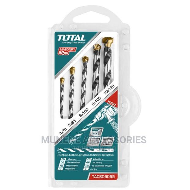 TOTAL 5pcs Concrete Drill Bit Set Masonry - thumbnail 2