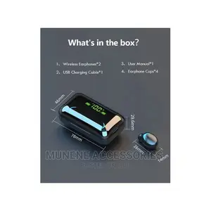 TWS F9 Bluetooth 5.0 LED Display Mini Earbuds Powerbank 2200