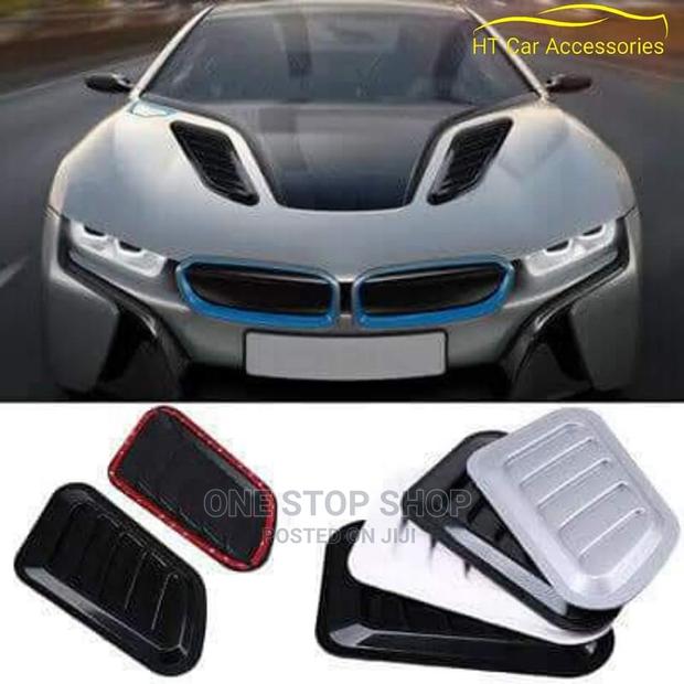Car Bonnet Installed With Front 2pcs Hood Air Vent Decor