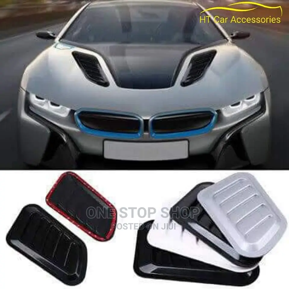 Car Bonnet Installed With Front 2pcs Hood Air Vent Decor