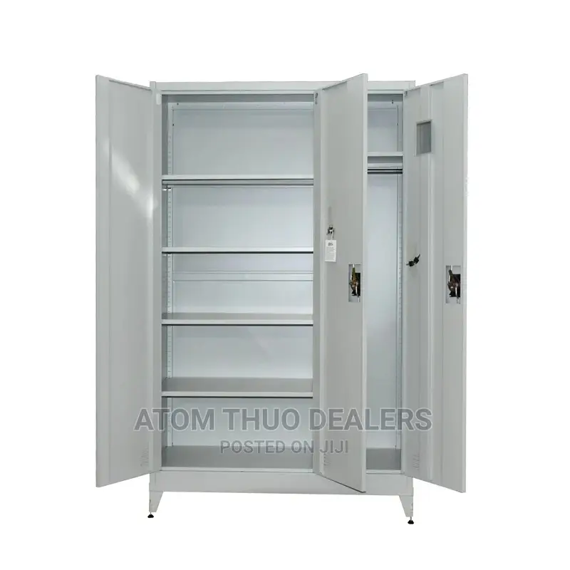 3 Doors Steel Metallic Wardrobe