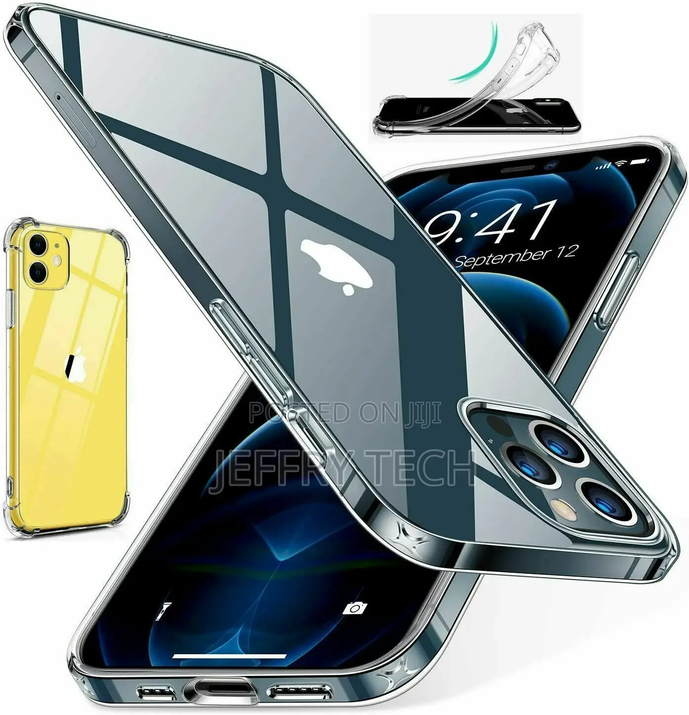 CLEAR Shockproof Case for iPhone 14 13 PRO MAX 12 PRO MAX 11