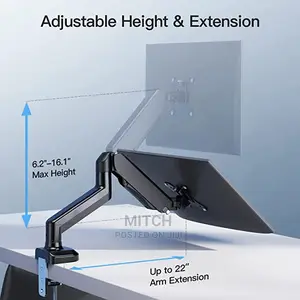 Monitor Mount Arm Stand Adjustable Articulating Gas Spring