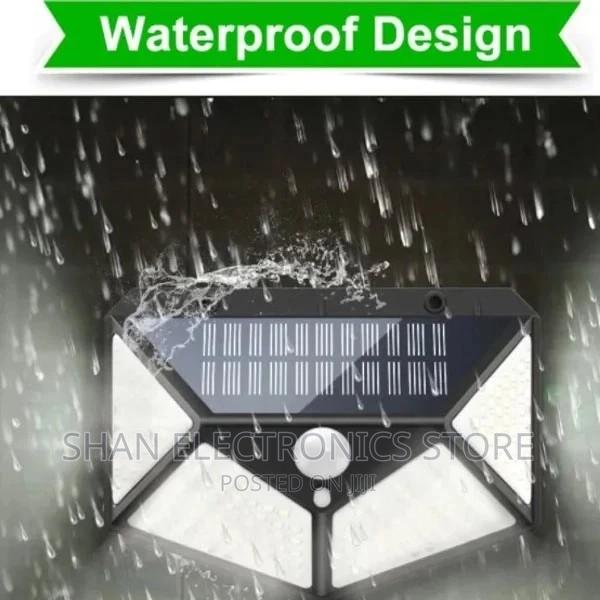 4pcs 100led Solar Powered Pir Motion Sensor Wall Light - thumbnail 3