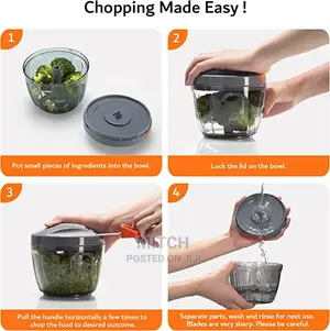 Artikel Manual Chopper Blender With Storage Lid