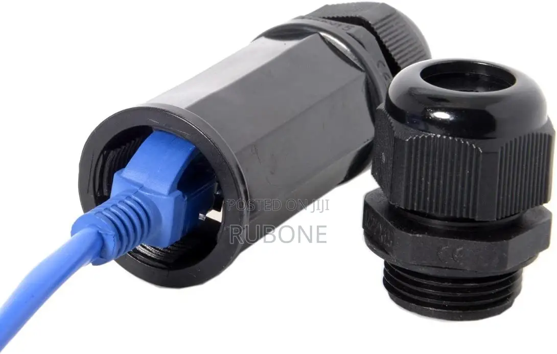 Locking Waterproof CAT6 RJ45 Female to Female LAN Ethernet N