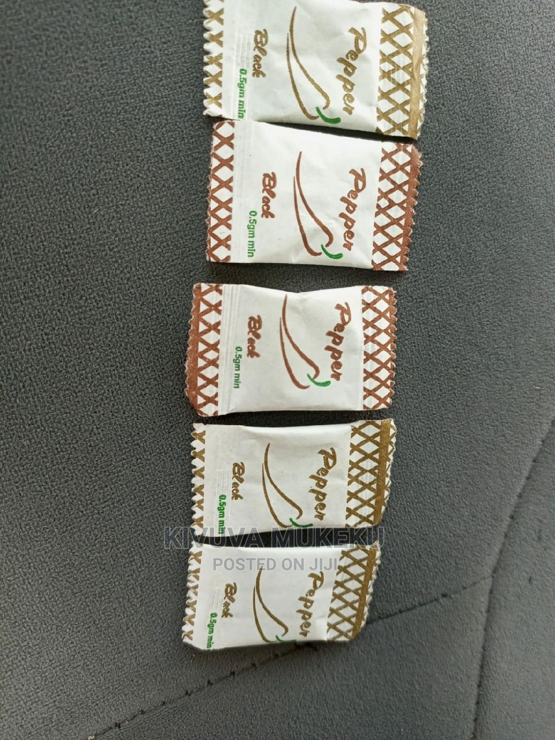 Sugar Sachets, Salt Sachets and Black Pepper Sachets in Mavoko Meals