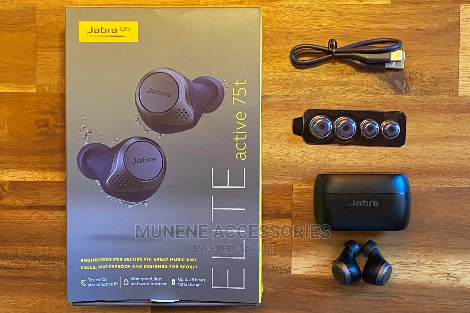 Jabra ELITE 75T Bluetooth Earbuds Secure Fit 4 Mic Tech