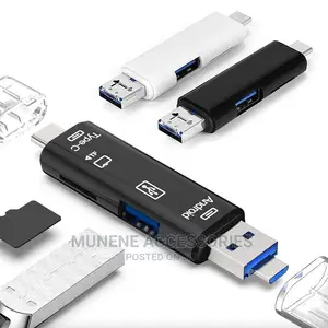 3 In 1 USB Type-c To Micro USB 3.0 OTG TF SD Mem Card Reader