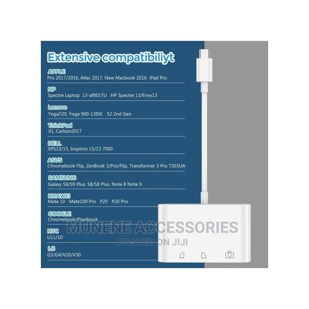 USB C Type C Micro SD TF Card Reader Adapter, 3 in 1 USB C - thumbnail 4