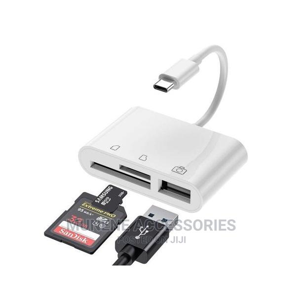 USB C Type C Micro SD TF Card Reader Adapter, 3 in 1 USB C - main view