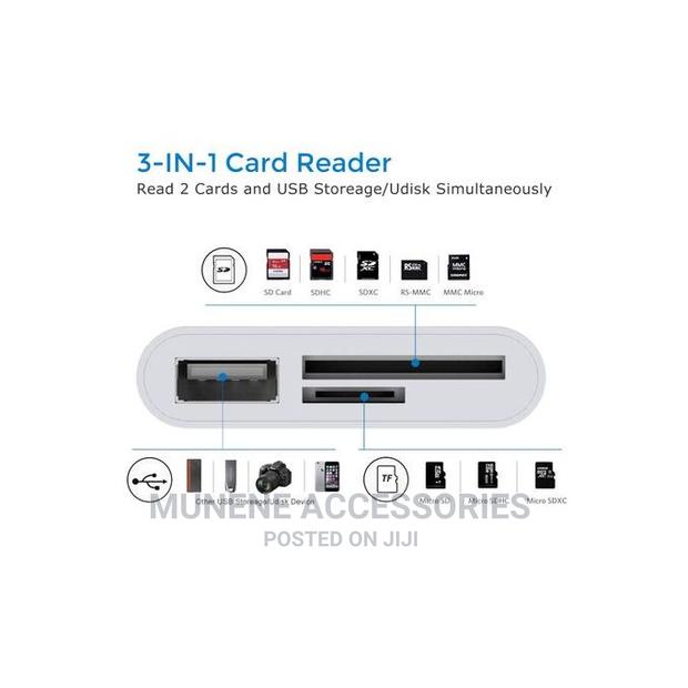 USB C Type C Micro SD TF Card Reader Adapter, 3 in 1 USB C - thumbnail 2