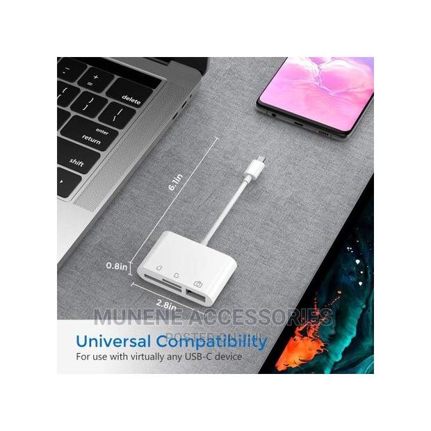 USB C Type C Micro SD TF Card Reader Adapter, 3 in 1 USB C - thumbnail 7