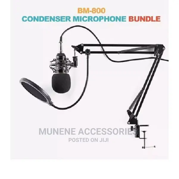 Professional Condenser Microphone Shock Mount Bm-800 Podcast
