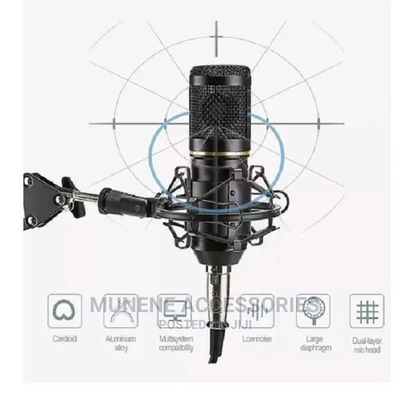 Professional Condenser Microphone Shock Mount Bm-800 Podcast