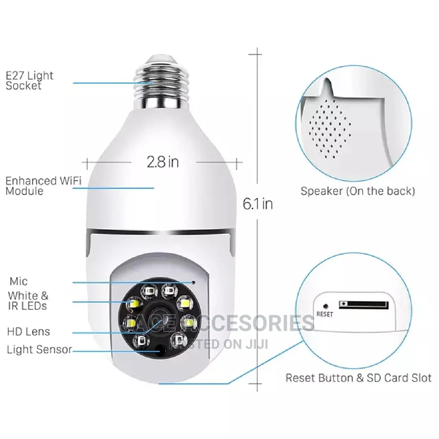 New Cctv Bulb Camera Ptz