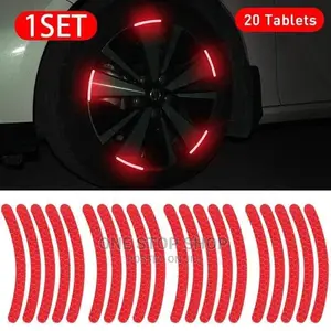 20pcs Universal Reflective Red Tire Stickers(Blue and Green)