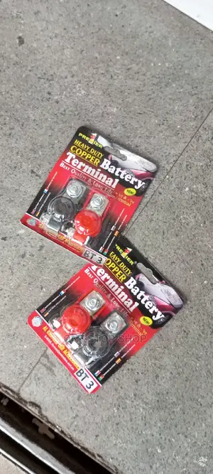 Heavy Duty Copper Battery Terminals Black Red