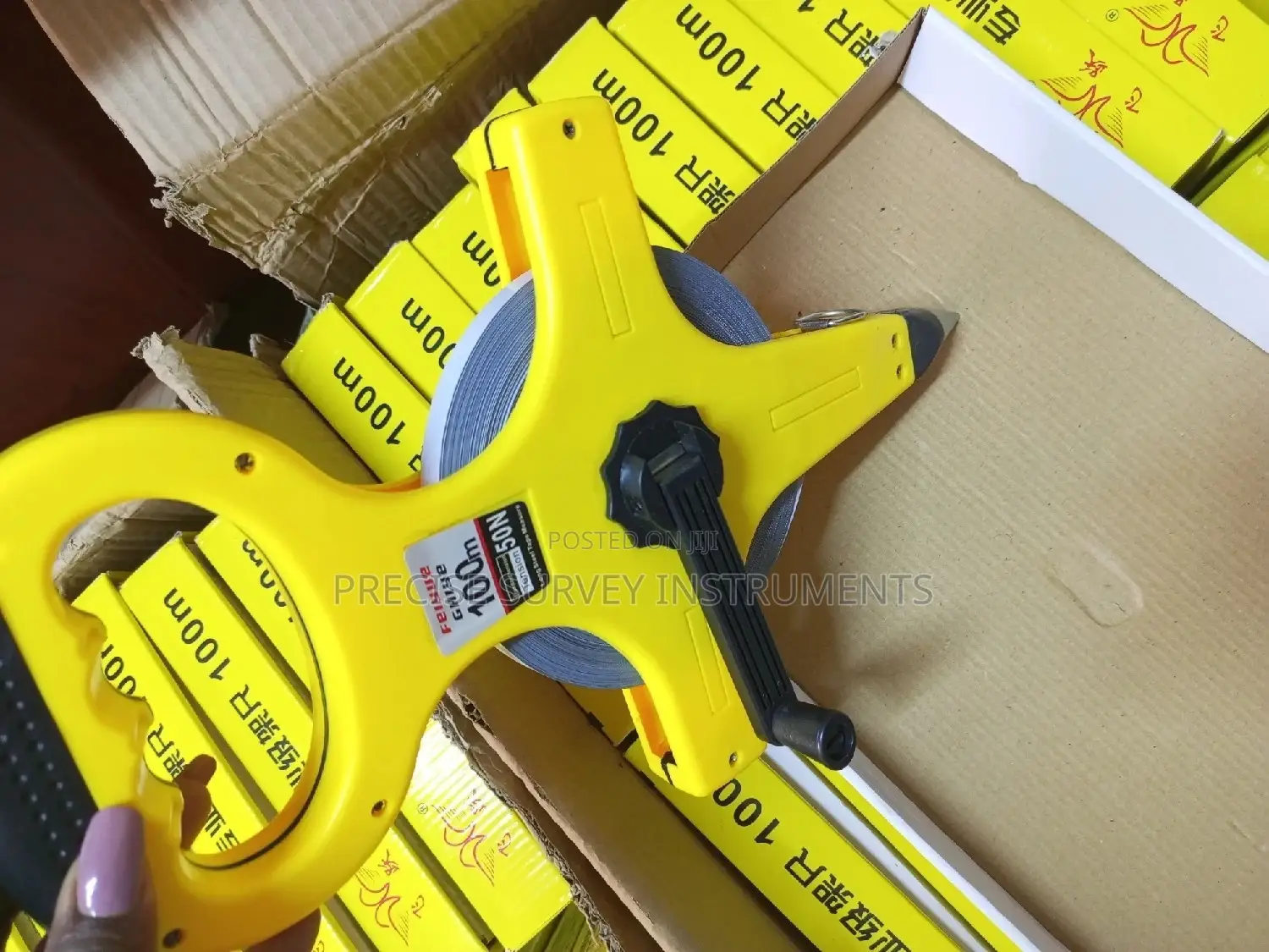 Steel Tape Measure 100m (With Handle)