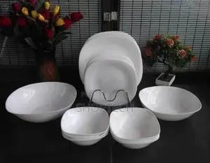 20pc White Plain Dinner Set