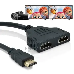 HDMI Port Male to Female 1 Input 2 Output Splitter Cable Ada