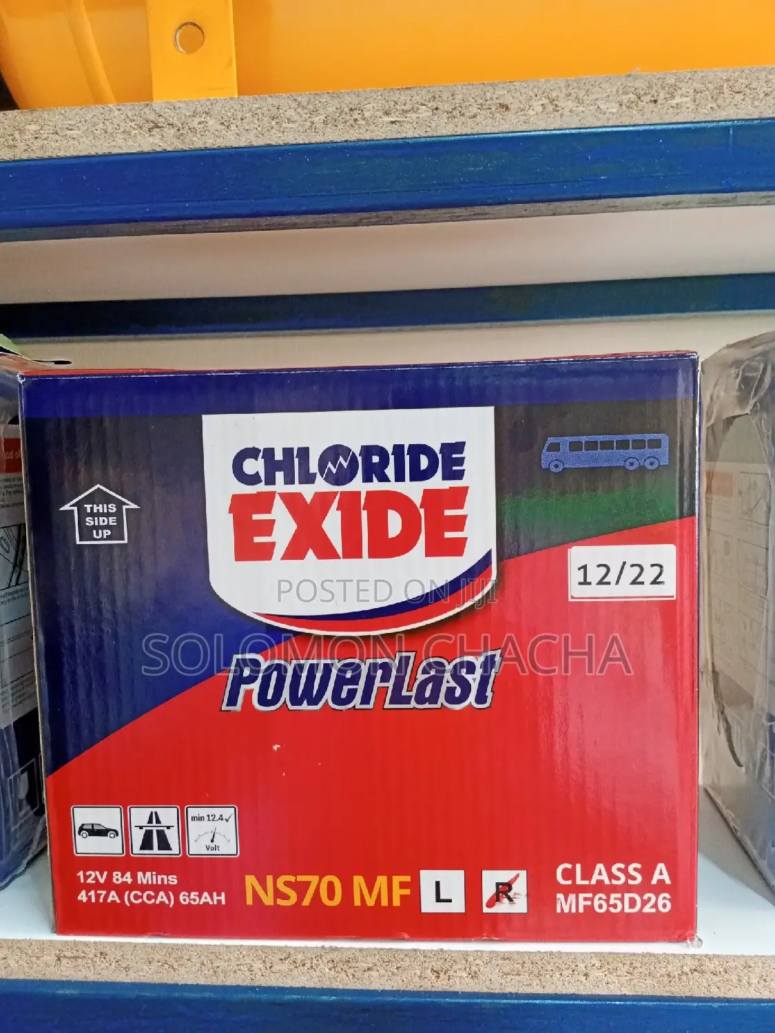 Ns70 12V Chloride Exide Battery