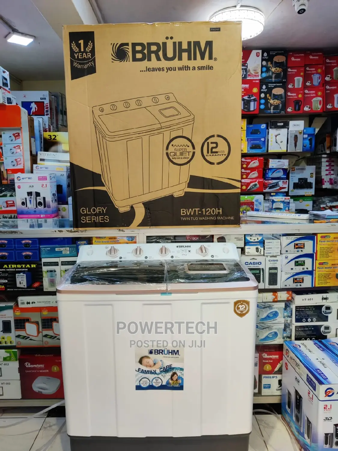 Bruhm 12kg Washing Machine Twin Tub 