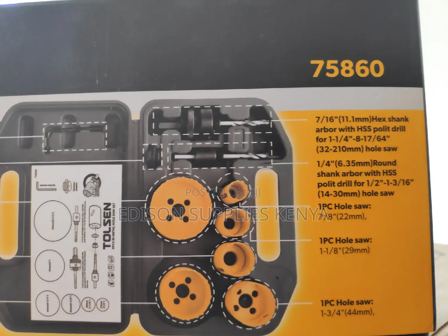 Metal Hole Saw Set Tolsen 9pcs Bi-metal Hole Saw Set 75860