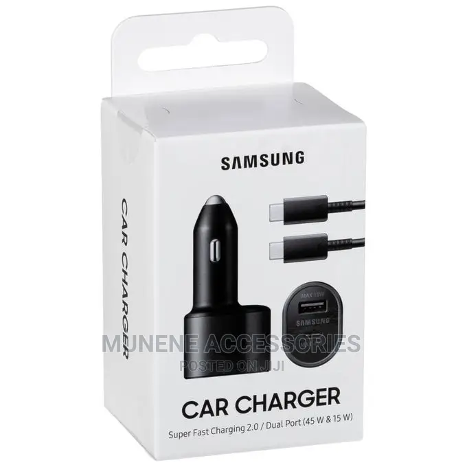 Samsung Super Fast Dual Car Charger (45W+15W) Two Port Pd