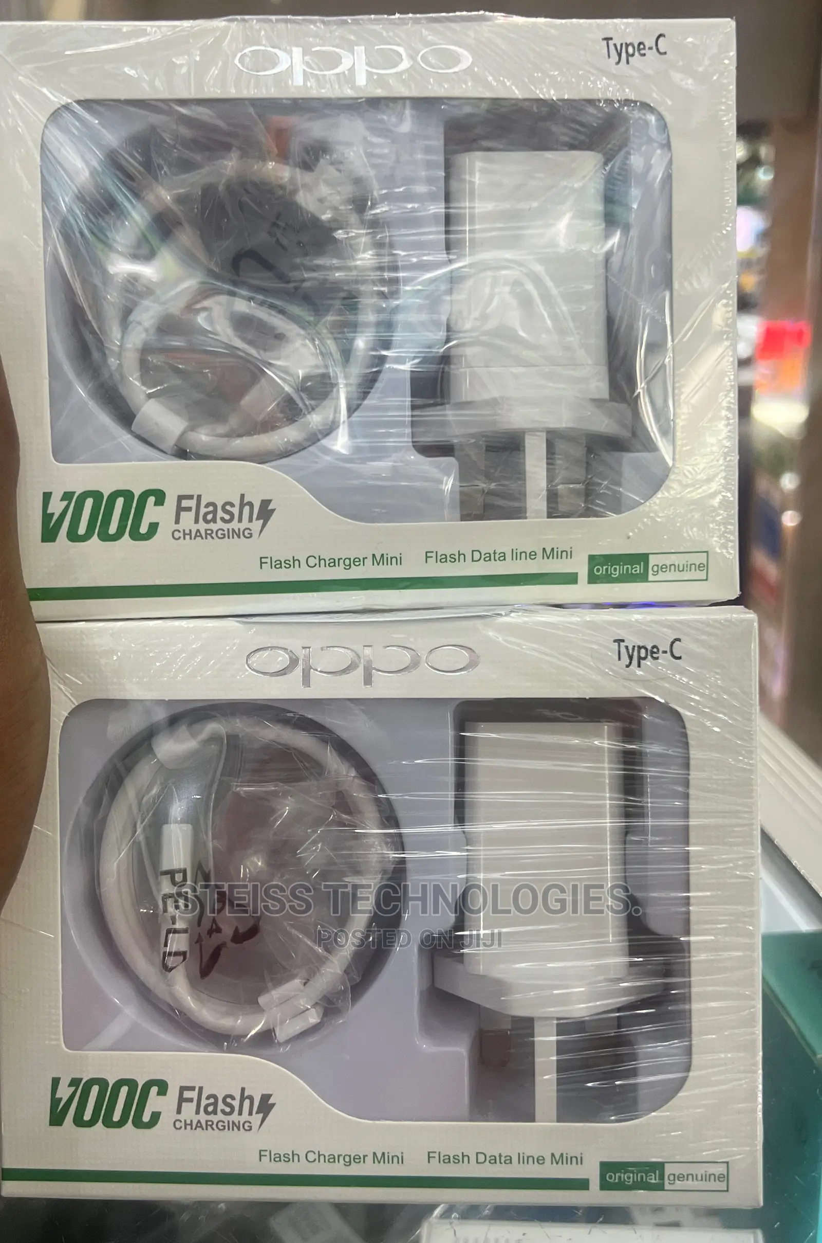 Oppo Type C Vooc Chargers.