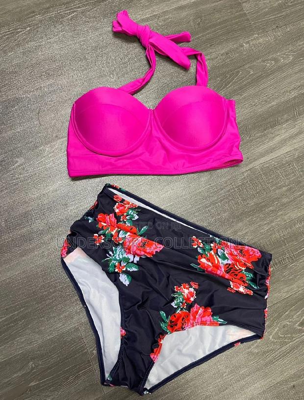 Ladies Plus Size Fitting Two Piece Swim Suit - thumbnail 3