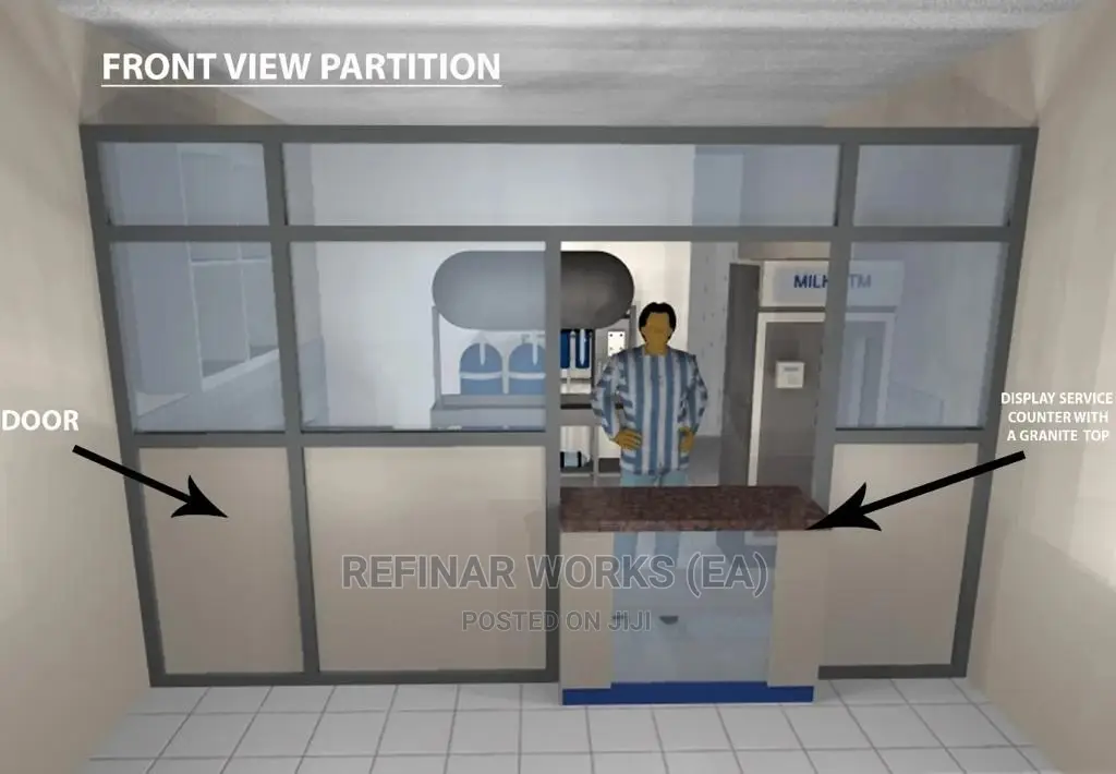 Business Branding Services, Alminiun Glass Partitioning