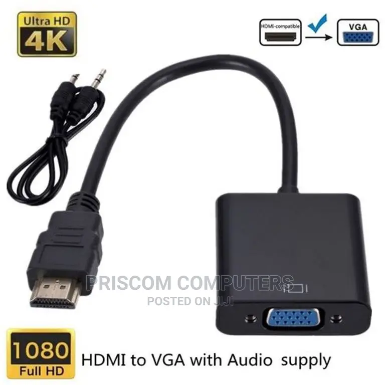 Hdmi to VGA Cable Converter Adapter (1080PX HDTV to VGA)