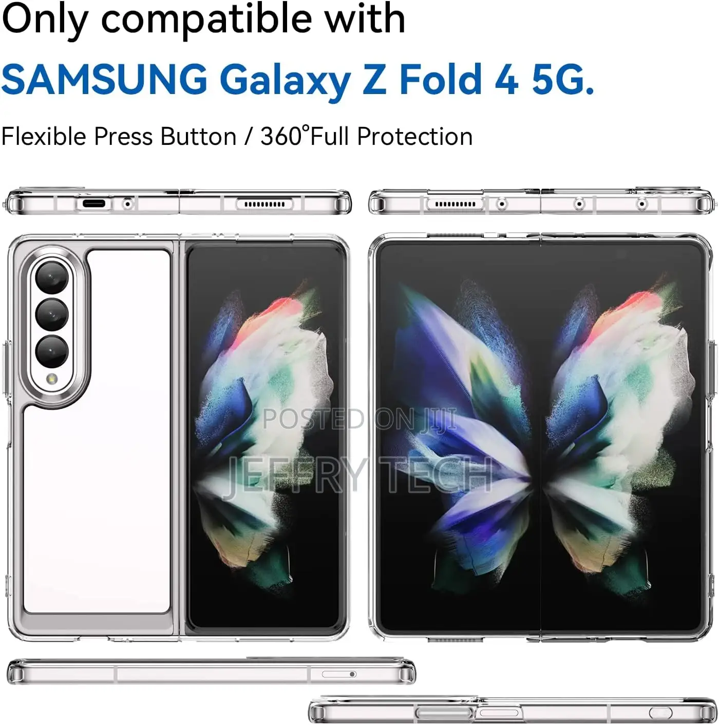 Samsung Galaxy Z Fold 4 5G Case Candy Clear Color Soft TPU B